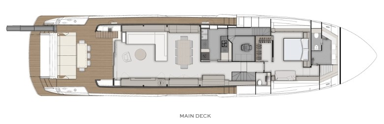 28米意大利法拉帝Ferretti920飞桥游艇设计图