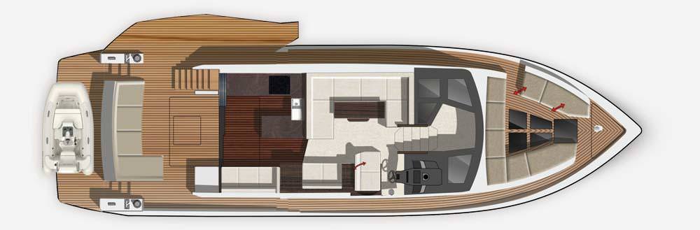 卡帝尔（Galeon）510Skeydeck飞桥游艇设计图