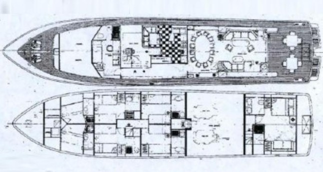 阿兹慕（Azimut）90Europa二手游艇布局图