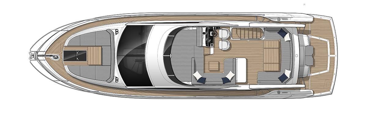 15米圣汐（Sunseeker）Manhattan55飞桥游艇布局图1