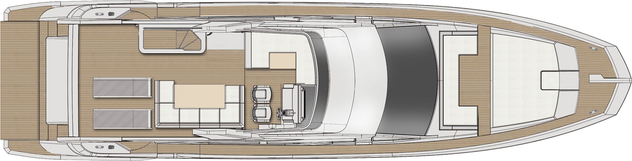 20米阿兹慕（Azimut）66私人飞桥游艇布局图1