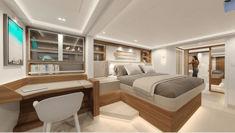 24米枫丹白露（Fountaine Pajot）80双体帆船卧室