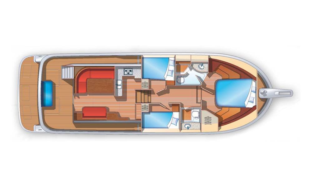 14米爱莱格（Allegro）TEU48中型游艇布局图1