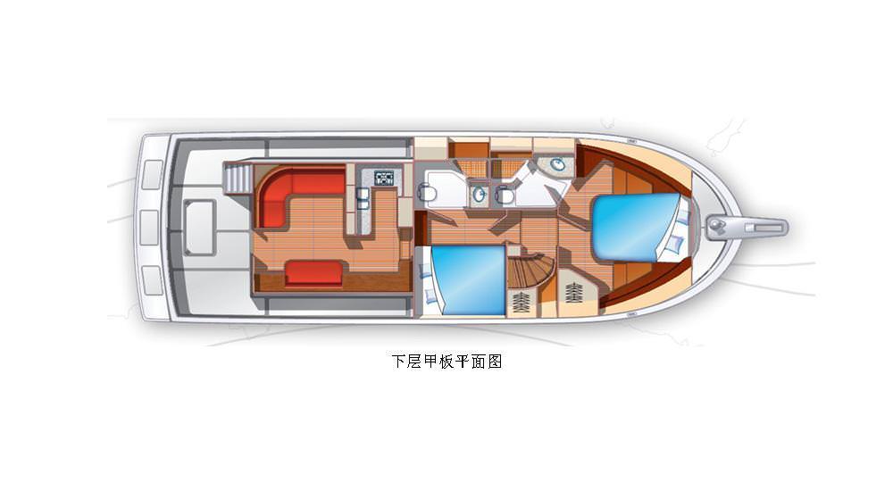 51英尺爱莱格（Allegro）TEU51.5私人游艇布局图1