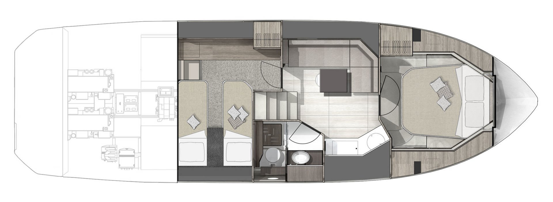 卡兰奇（Cranchi）Z35机动游艇布局图2