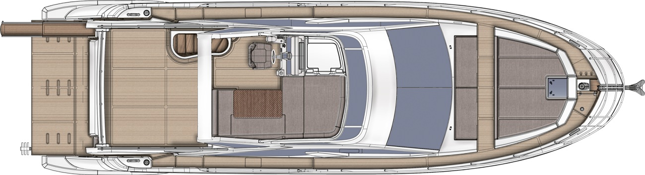 阿兹慕（Azimut）50飞桥游艇布局图1