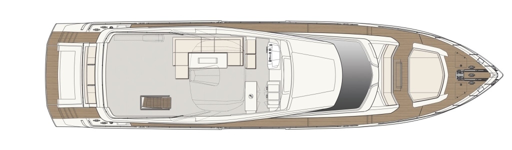 法拉帝（Ferretti）850豪华飞桥游艇暴布局图1