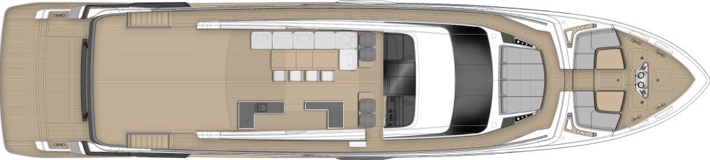 30米法拉帝（Ferretti）1000豪华飞桥游艇设计图