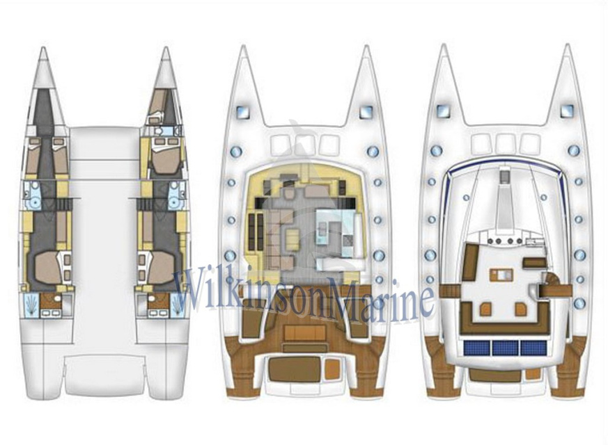 枫丹白露（Fountaine Pajot）Victoria 67帆船布局图