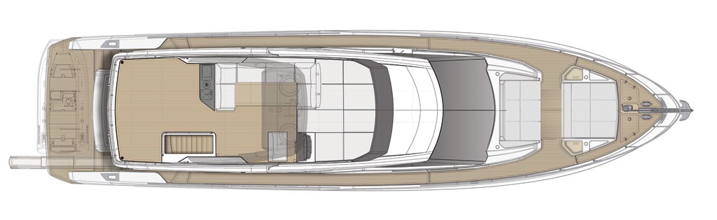 法拉帝（Ferretti）720飞桥游艇布局图1