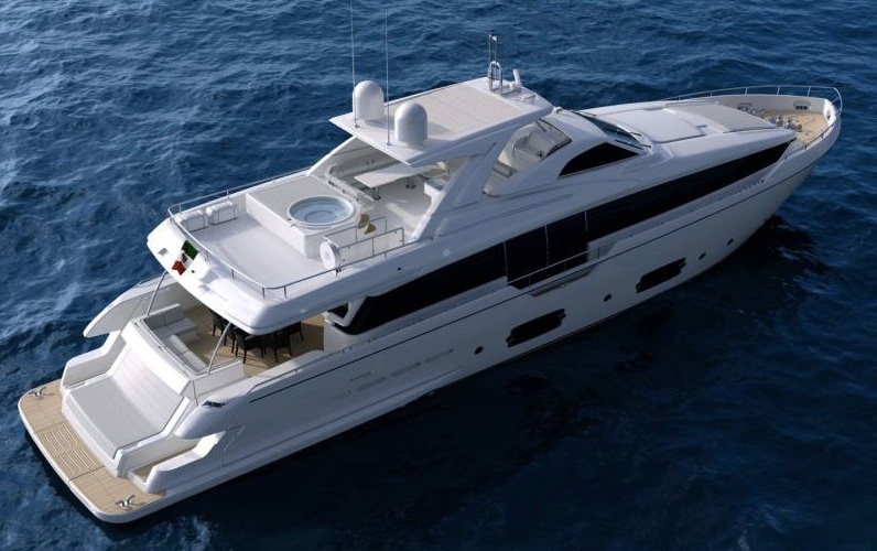 29米法拉帝（Ferretti）960豪华飞桥游艇价格5000万元