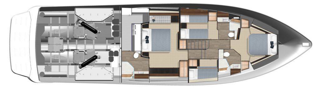 里维埃拉（Riviera）64豪华运动游艇设计稿