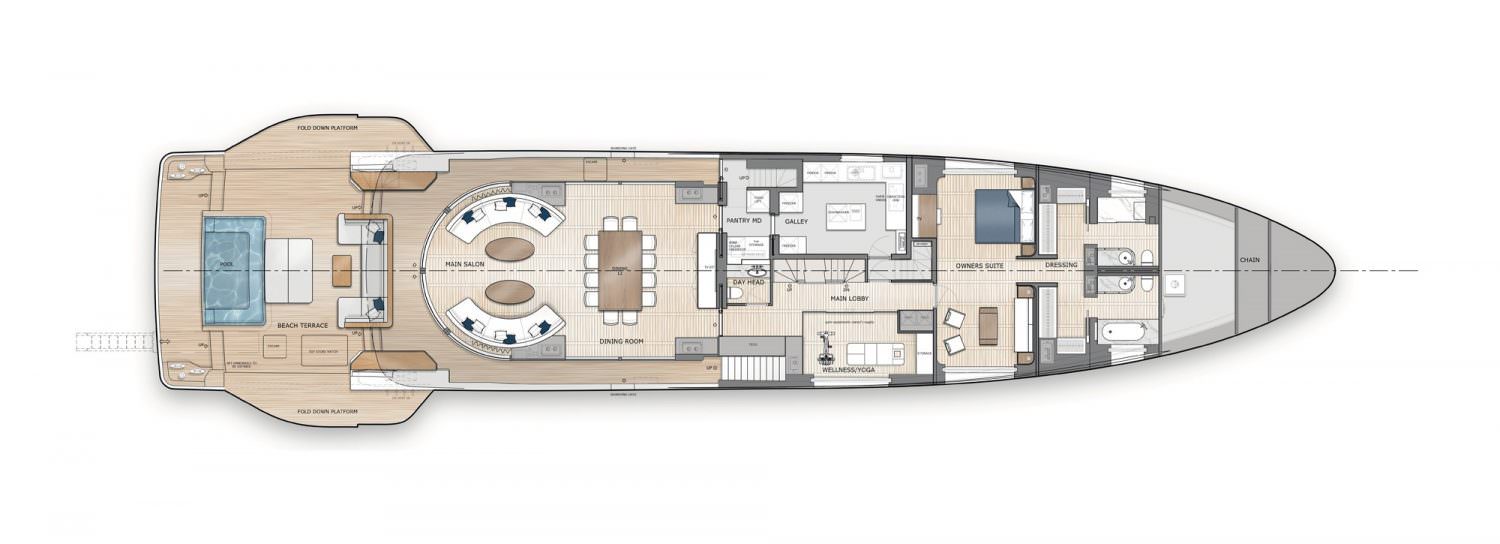 贝尼蒂（Benetti）Oasis40M超级游艇设计稿