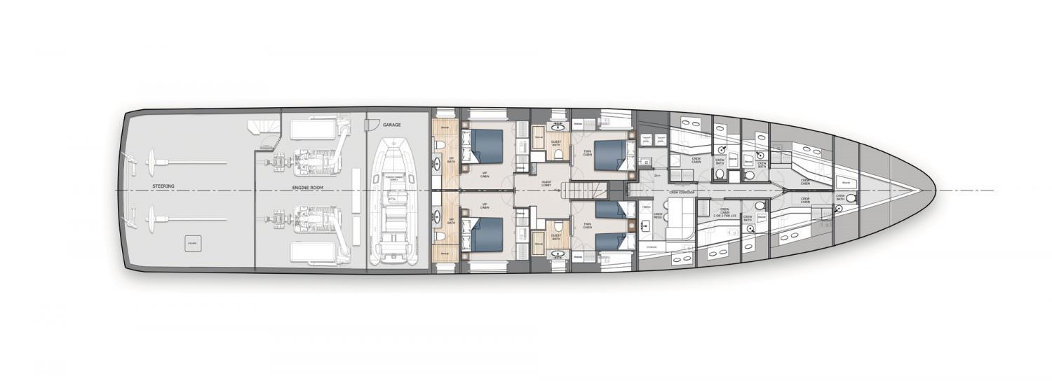 贝尼蒂（Benetti）Oasis40M超级游艇设计图