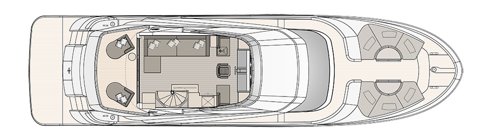 蒙地卡罗76Skylounge游艇布局图1