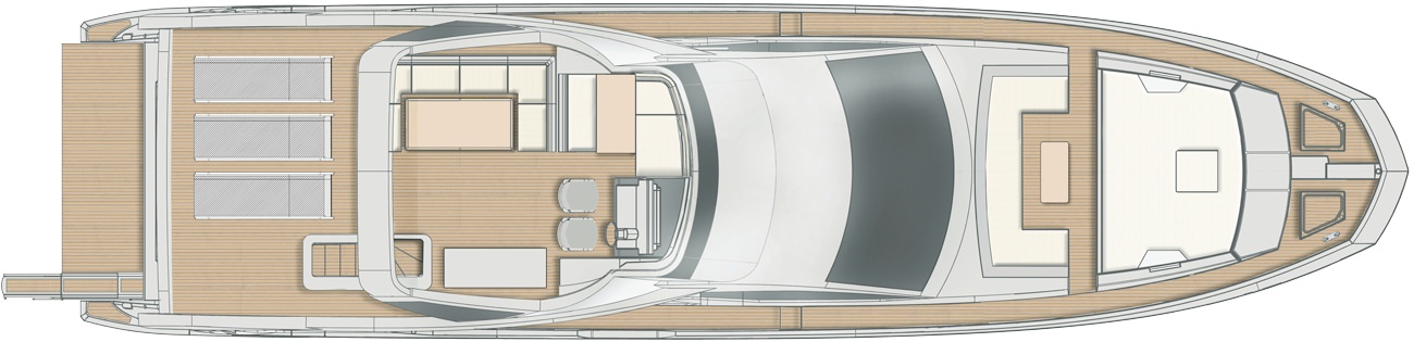 阿兹慕（Azimut）72飞桥游艇设计图