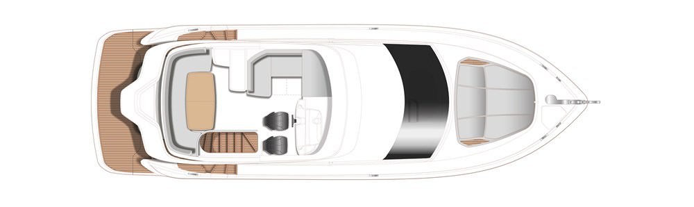 公主F45飞桥游艇布局图1